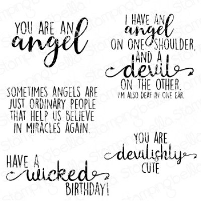 Angel & Devil Sentiment Stamp Set