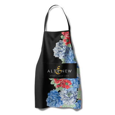 Altenew Apron Red & Blue Billowing Peonies