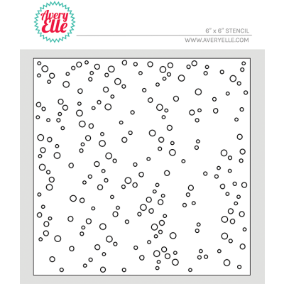 Random Dots Stencil by Avery Elle for cardmaking and paper crafts.  UK Stockist, Seven Hills Crafts