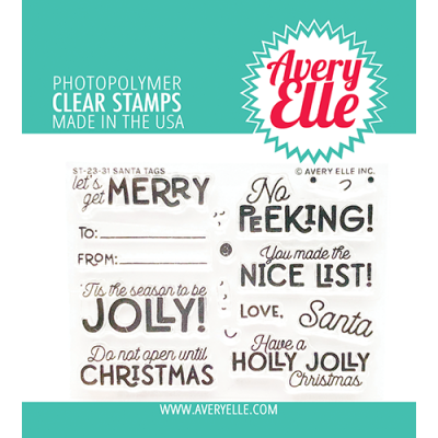 Santa Tags Die by Avery Elle for cardmaking and paper crafts.  UK Stockist, Seven Hills Crafts