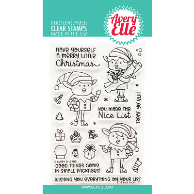 Nice List Die by Avery Elle for cardmaking and paper crafts.  UK Stockist, Seven Hills Crafts