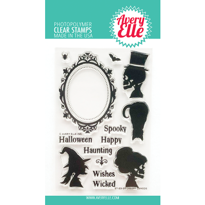 Creepy Cameos Stamp by Avery Elle for cardmaking and paper crafts.  UK Stockist, Seven Hills Crafts