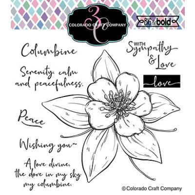 Anita Jeram Columbine Wishing Stamp by Colorado Craft Company for cardmaking and paper crafts.  UK Stockist, Seven Hills Crafts