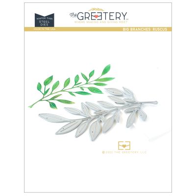 Exclusive UK Supplier of The Greetery - Big Branch Ruscus Die for papercrafting