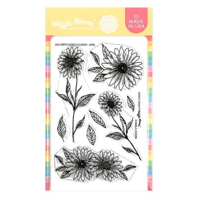 WF: Daisy April Birth Flower Stamp Set