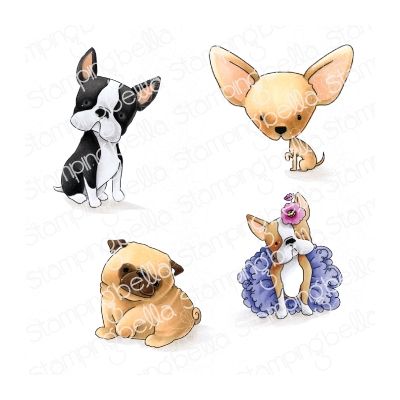 Bostons, Pug and Chihuahua Stamp