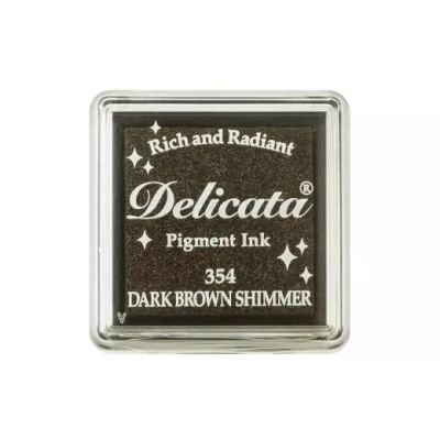 Delicata Pigment Ink Cube - Dark Brown Shimmer