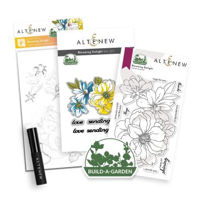 Altenew Dynamic Duo Floral Whimsy Stamp and Stencil Set uk stockist for cardmaking and paper crafts.  UK Stockist, Seven Hills Crafts