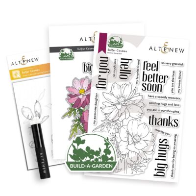 Altenew Build-A-Garden Lovely Rose Peony Add on Kit for creating floral images for cardmaking and scrapbook layouts