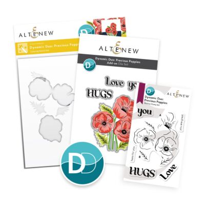 Altenew Dynamic Duo Precious Poppies Kit for creating floral images for cardmaking and scrapbook layouts