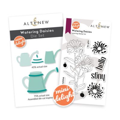 Altenew Mini Delight Watering Daisies Stamp and Die Set for creating floral images for cardmaking and scrapbook layouts