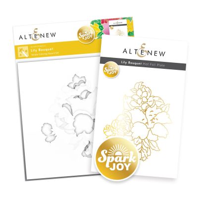ALT Spark Joy Foiling Kit - Lily Bouquet (4 layer stencil & hot foil plate)