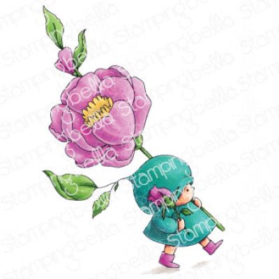 Bundle Girl With a Rose Stamp