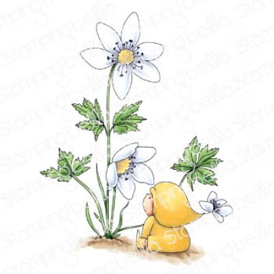 Bundle Girl With A Wood Anemone Stamp