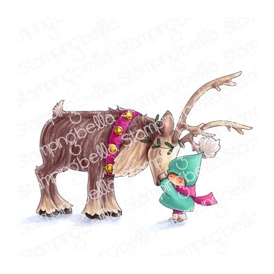 Bundle Girl With a Reindeer Stamp