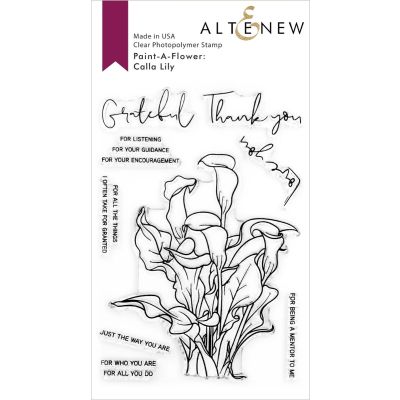 Paint-A-Flower:  Calla Lily Outline Stamp