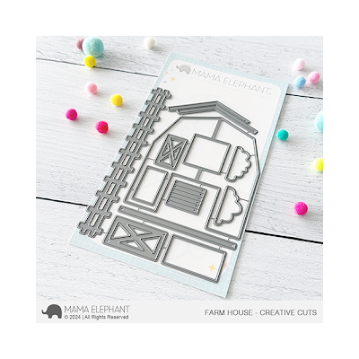 Farm House Die by Mama Elephant for cardmaking and paper crafts.  UK Stockist, Seven Hills Craft
