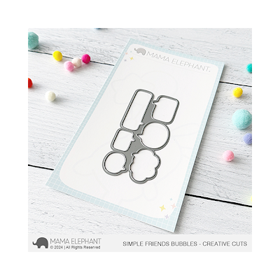 Simple Friends Bubbles Die by Mama Elephant for cardmaking and paper crafts.  UK Stockist, Seven Hills Craft