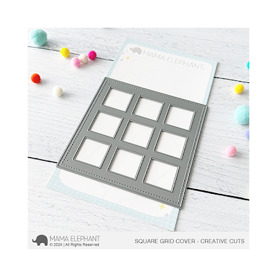 Square Grid Cover Die by Mama Elephant for cardmaking and paper crafts.  UK Stockist, Seven Hills Craft