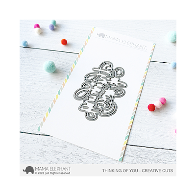 UK Stockist Mama Elephant Thinking of You Coordinating die to thikning of you stamp for cardmaking