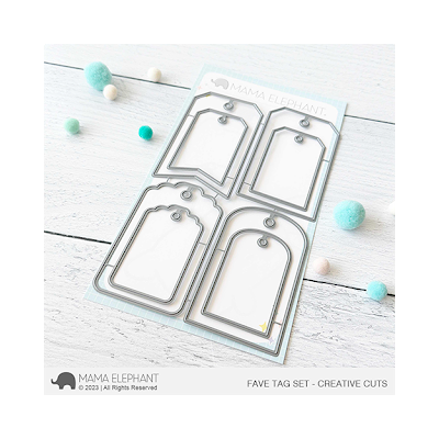 Fave Tag Set Die by Mama Elephant at Seven Hills Crafts, UK Stockist, 5 star rated for customer service, speed of delivery and value