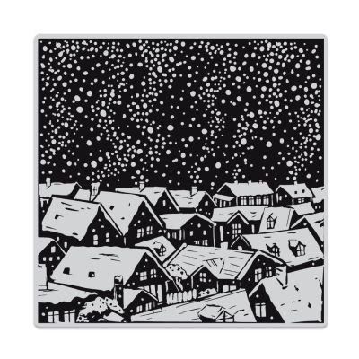 HA Snowy Rooftops Bold Prints Stamp