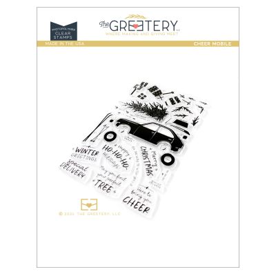 Cheer Mobile Stamp by The Greetery, Recollective Holiday Collection, UK Exclusive Stockist, Seven Hills Crafts 5 star rated for customer service, speed of delivery and value