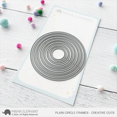 Plain Circle Frames Die by Mama Elephant for cardmaking and paper crafts.  UK Stockist, Seven Hills Craft