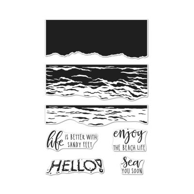 Color Layering Waves Stamp