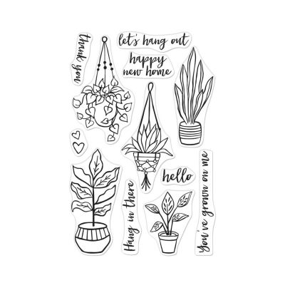 Hang In There Potted Plants Stamp