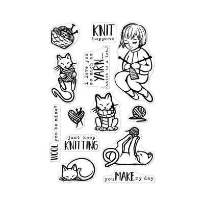 Knitting Clear Stamp