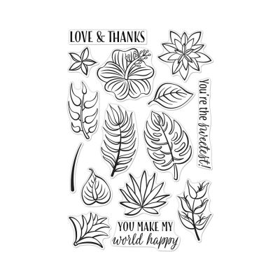 Tropical Flowers Clear Stamp