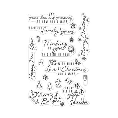 Holiday Message and Icons Stamp