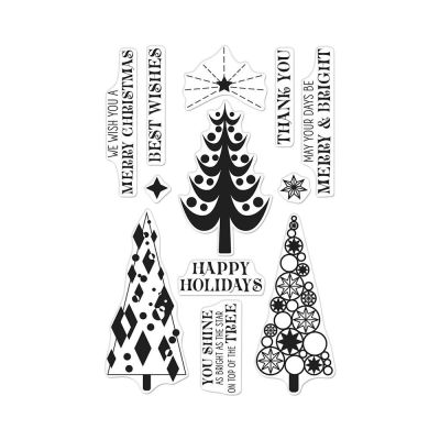 Stylized Christmas Tree Stamp