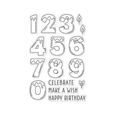Number Candles Stamp
