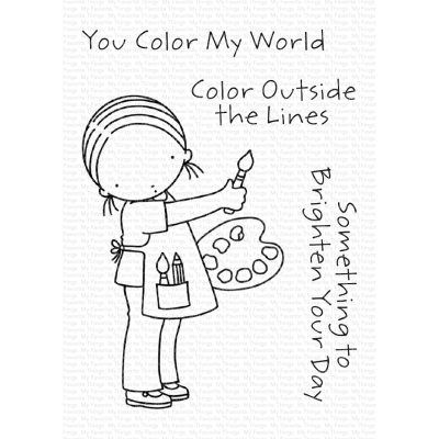 You Color My World Stamp