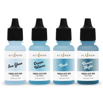 Altenew Cool Summer Night Fresh Dye Ink Sets for cardmaking and paper crafts.  UK Stockist, Seven Hills Crafts