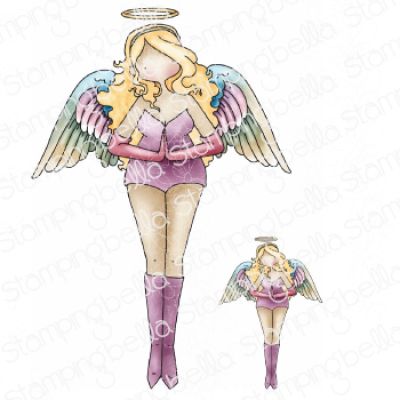 Curvy Girl Angel Stamp