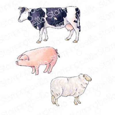 Edgar and Molly Vintage Farm Animals Stamp