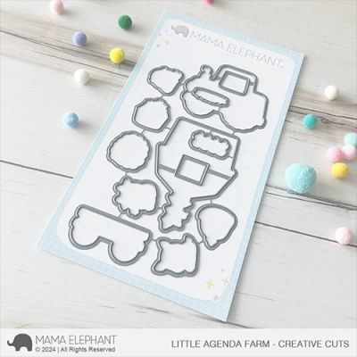 Little Agenda Farm die by Mama Elephant for cardmaking and paper crafts.  UK Stockist, Seven Hills Craft