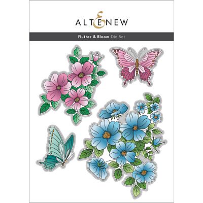 Altenew Flutter & Bloom Embossing Folder for creating floral art for cardmaking, scrapbooking and framed prints 