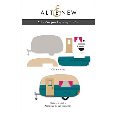 Altenew Cute Camper Layering Die for creating caravan die cuts for cardmaking and scrapbook layouts