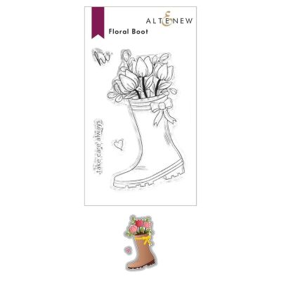 Floral Boot Mini Stamp & Die