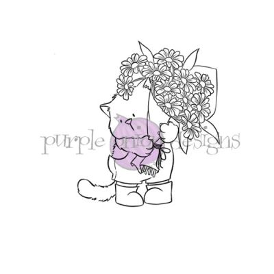 Flowers From Tofu Stamp Set unmounted rubber stamp by Pei for Purple Onion Designs.  Exclusive in the UK to Seven Hills Crafts