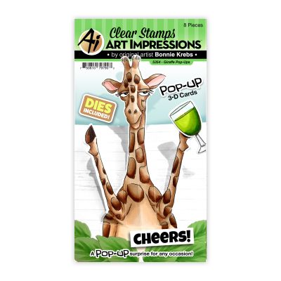 Giraffe Pop Card Stamp & Die Set