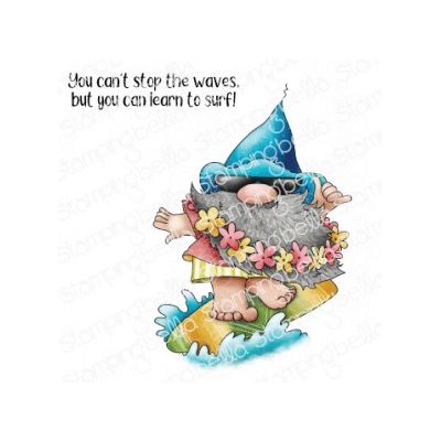 Gnome Riding the Waves Stamp