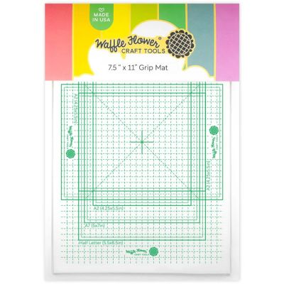 Grip Mat tool for holding stencils and die cuts for ease of colouring