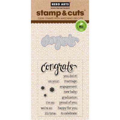 Stamp and Cut Congrats Image 1