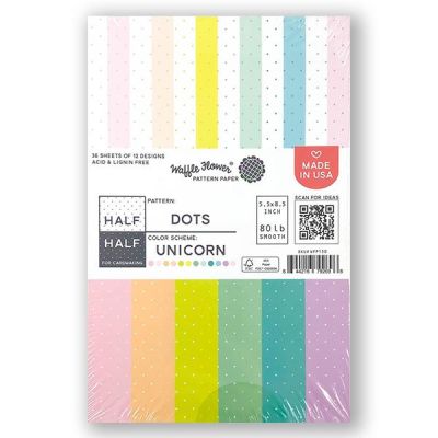 Half-Half Dots Unicorn Paper Pad