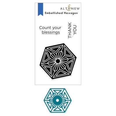 ALT Embellished Hexagon Stamp and Die set